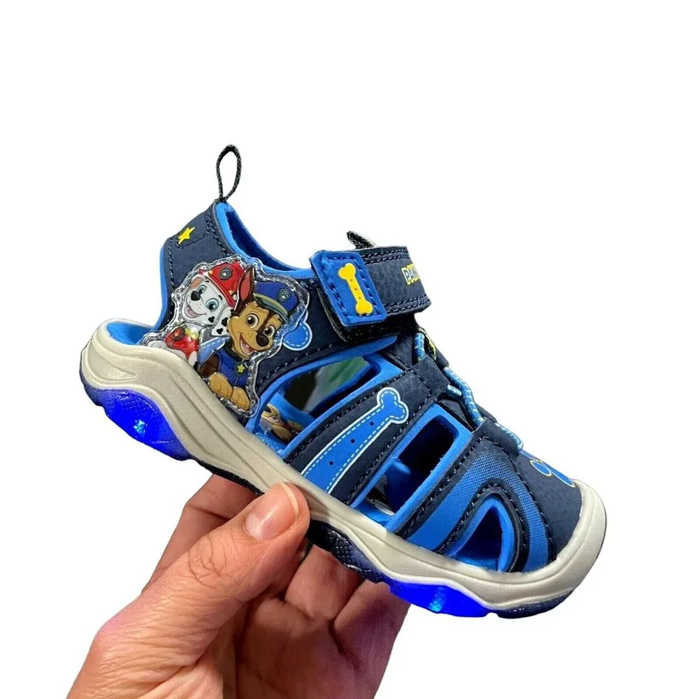Nickelodeon Paw Patrol Baby Toddler Boys Sport Sandals Size 6 Blue Light Up‎